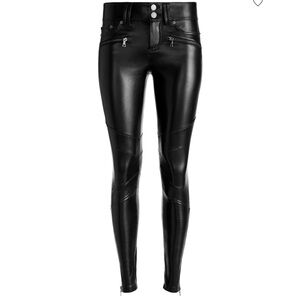A+O Vegan Leather Skinny Pants Front pockets low rise